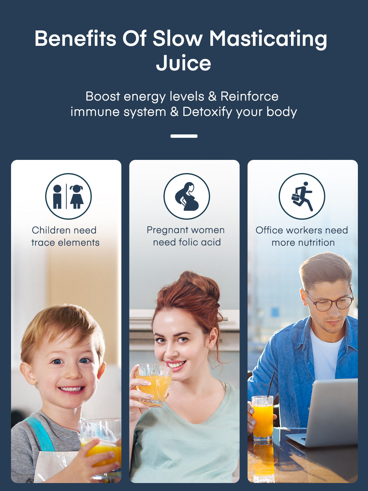 Cold Press Juicer High Juice Yield&Easy Clean, Slow Juicer with Reverse Function&Quiet Motor