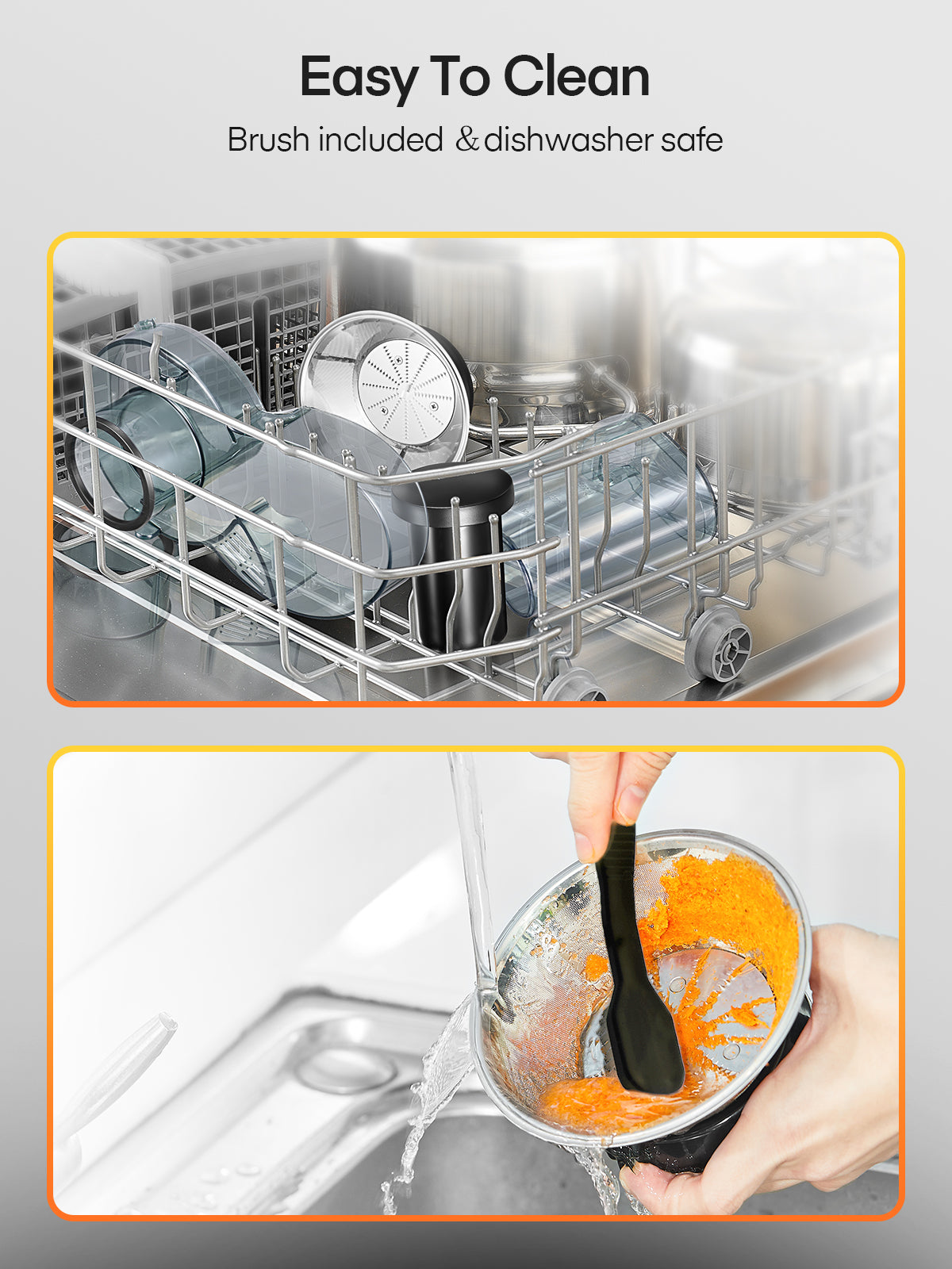 Juicer Machines, Juicer Machines Vegetable and Fruit Easy to Clean with 3" Wide Mouth, Compact Centrifugal Juicer Extractor Anti-Drip with Dual Speeds, Recipe & Brush
