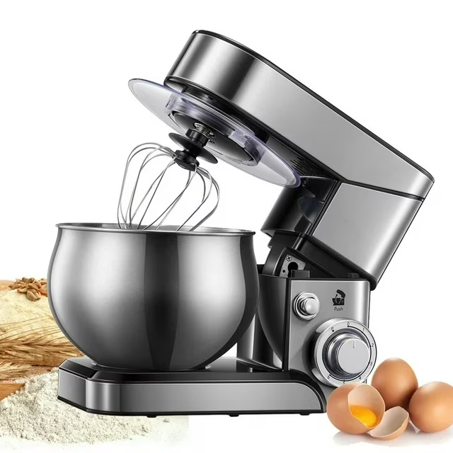 Stand Mixer, 600W Dough Mixer with 6+P Speed, 5.8QT Stainless Steel Bowl, Dough Hook, Beater, Egg Whisk & Scraper