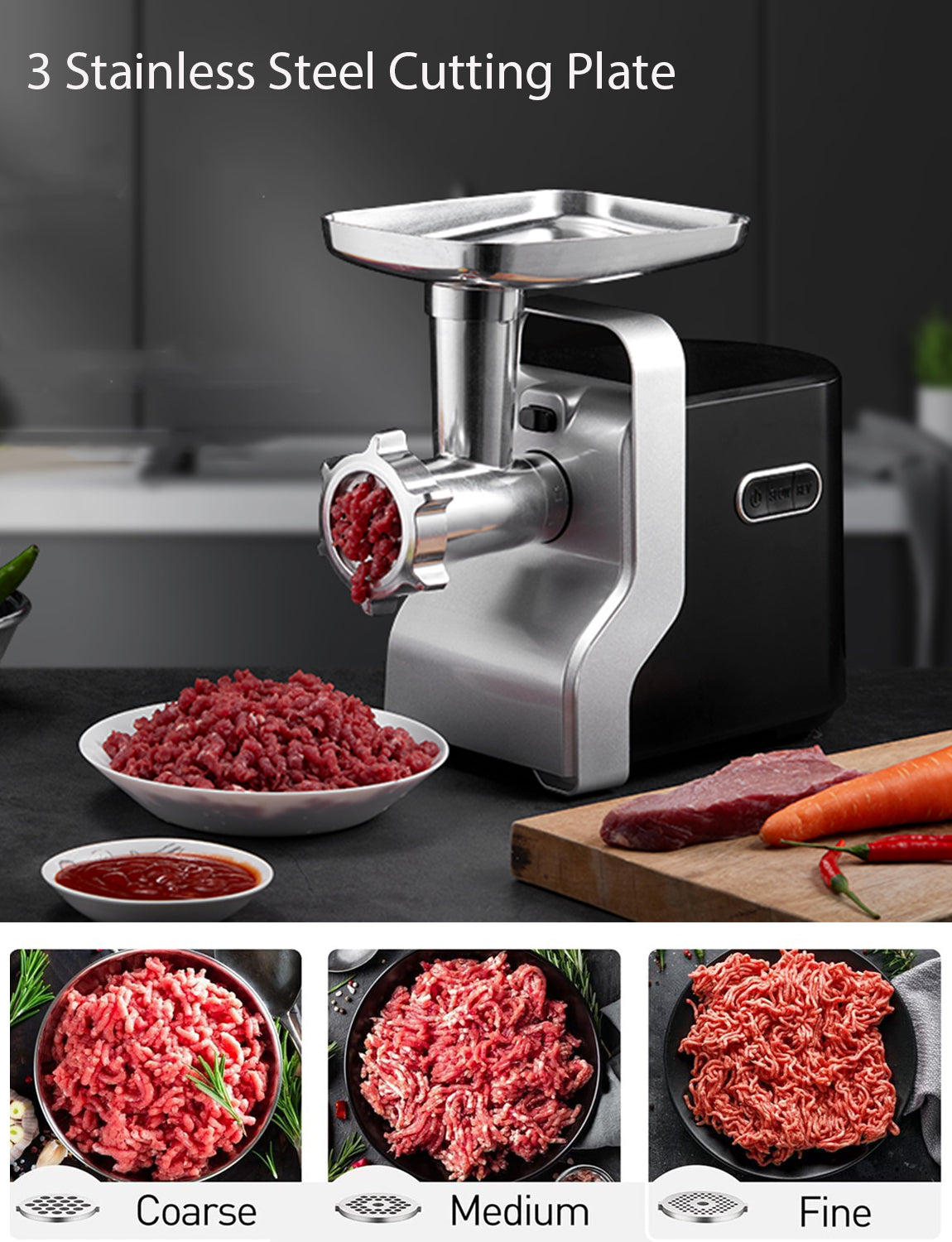 Meat Grinder Heavy Duty - 5 in1 Meat Grinder for Home Use