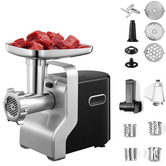 5 in 1 Meat Grinder with 3 Stainless Steel Grinding Plates