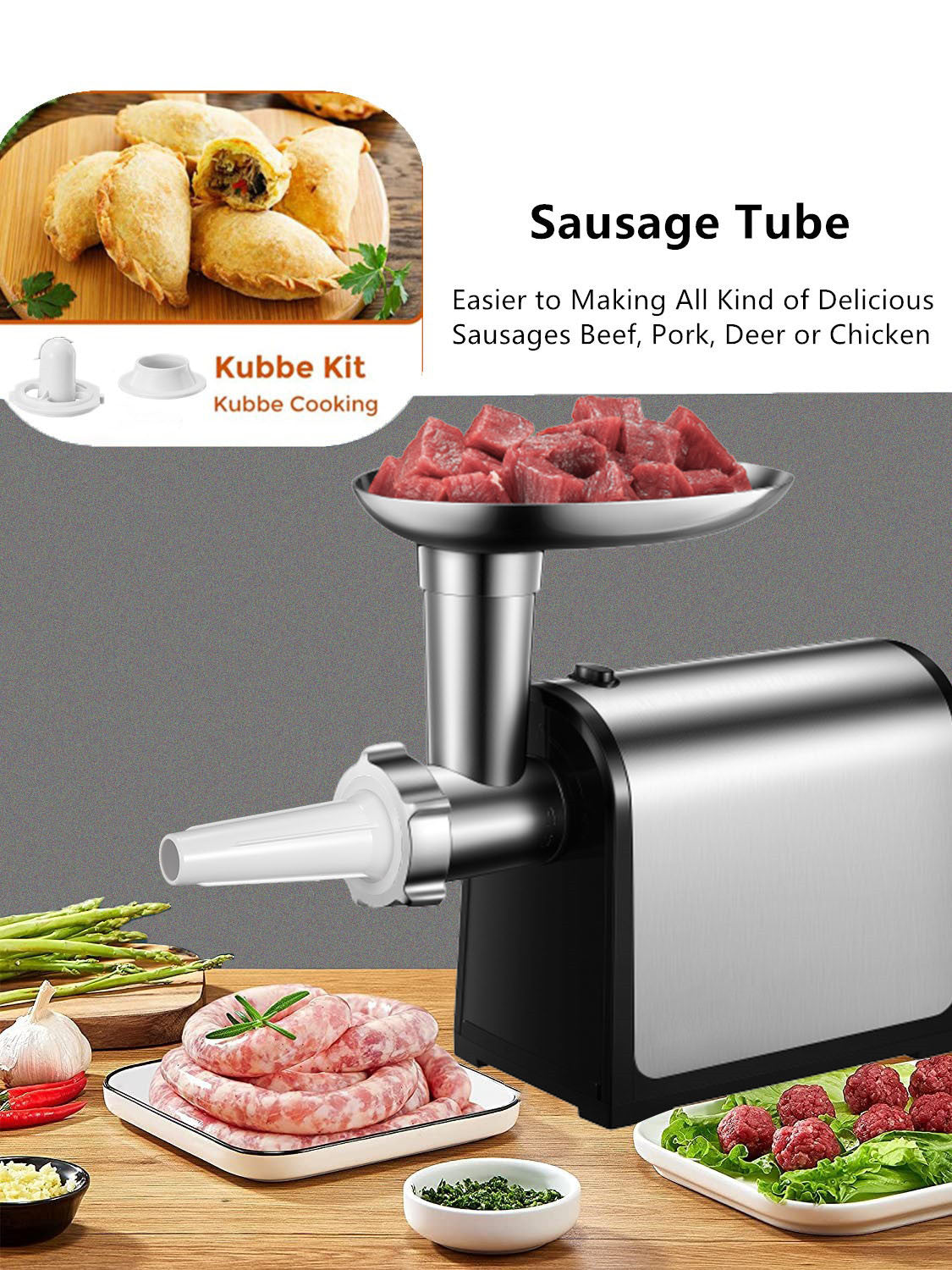 3 in 1 Meat Grinder for Home, Easy to Use and Clean